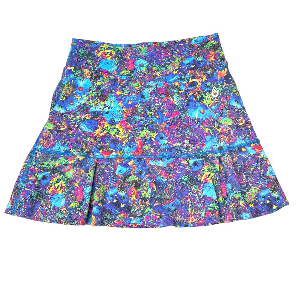 Dona Jo Birdie‎ Skort Skirt Size 1 S multicolor artsy splash pickleball tennis